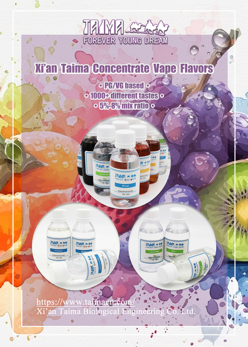 Food Grade High Concentrate Vape E juice Flavor