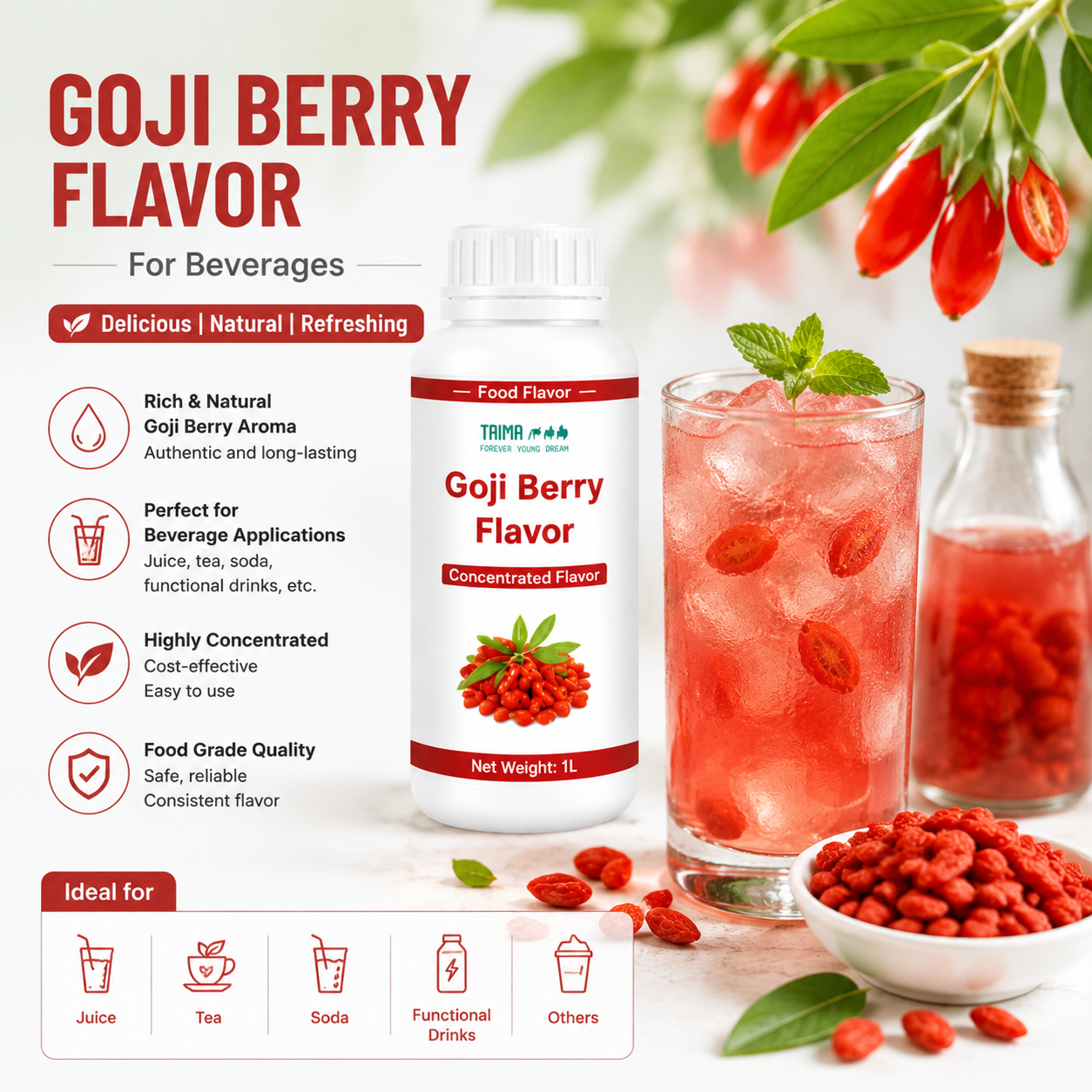 High Concentrate Goji Berry Flavor For Beverages