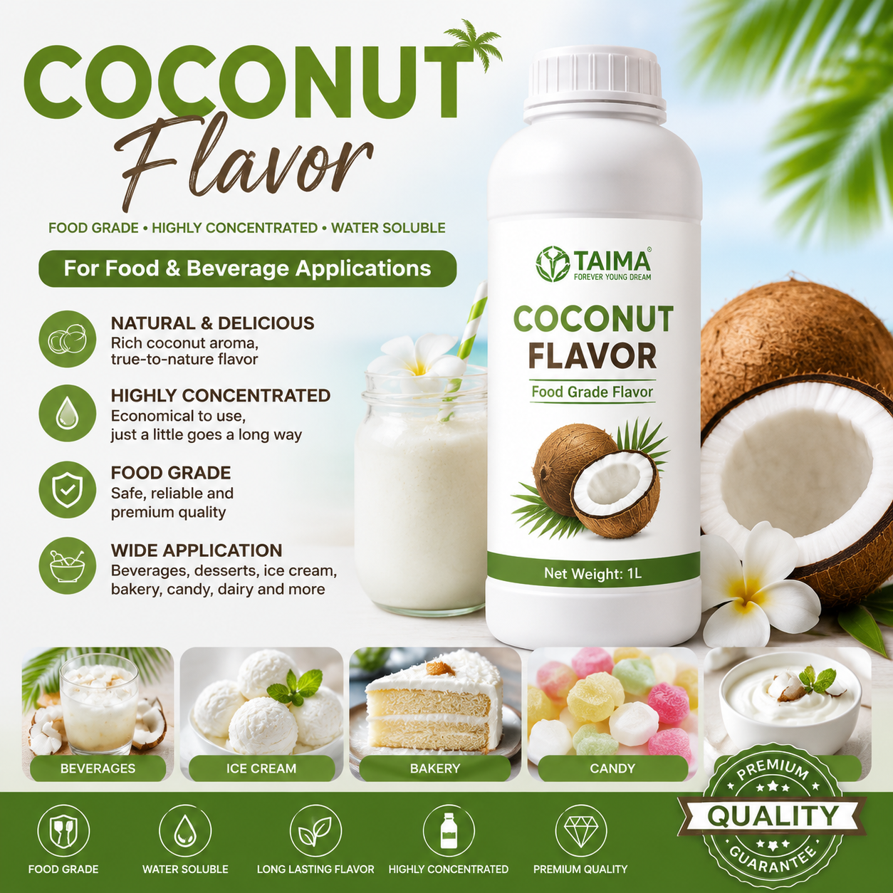 Food Grade Coconut Flavor For Beverage
