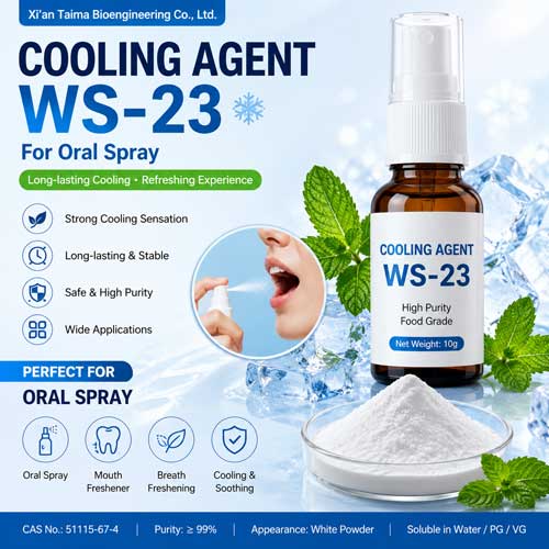 Food Grade Cooling Agent WS-23 Powder for Oral Spray