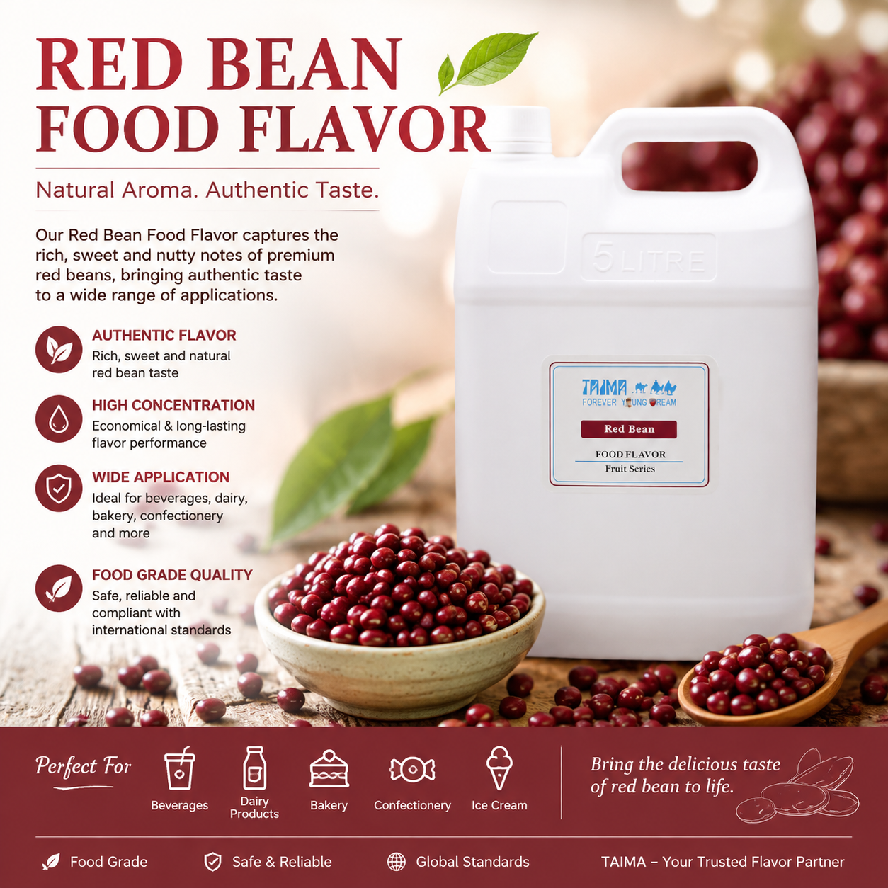 Taima best selling Red Bean Flavours and  Fragrance