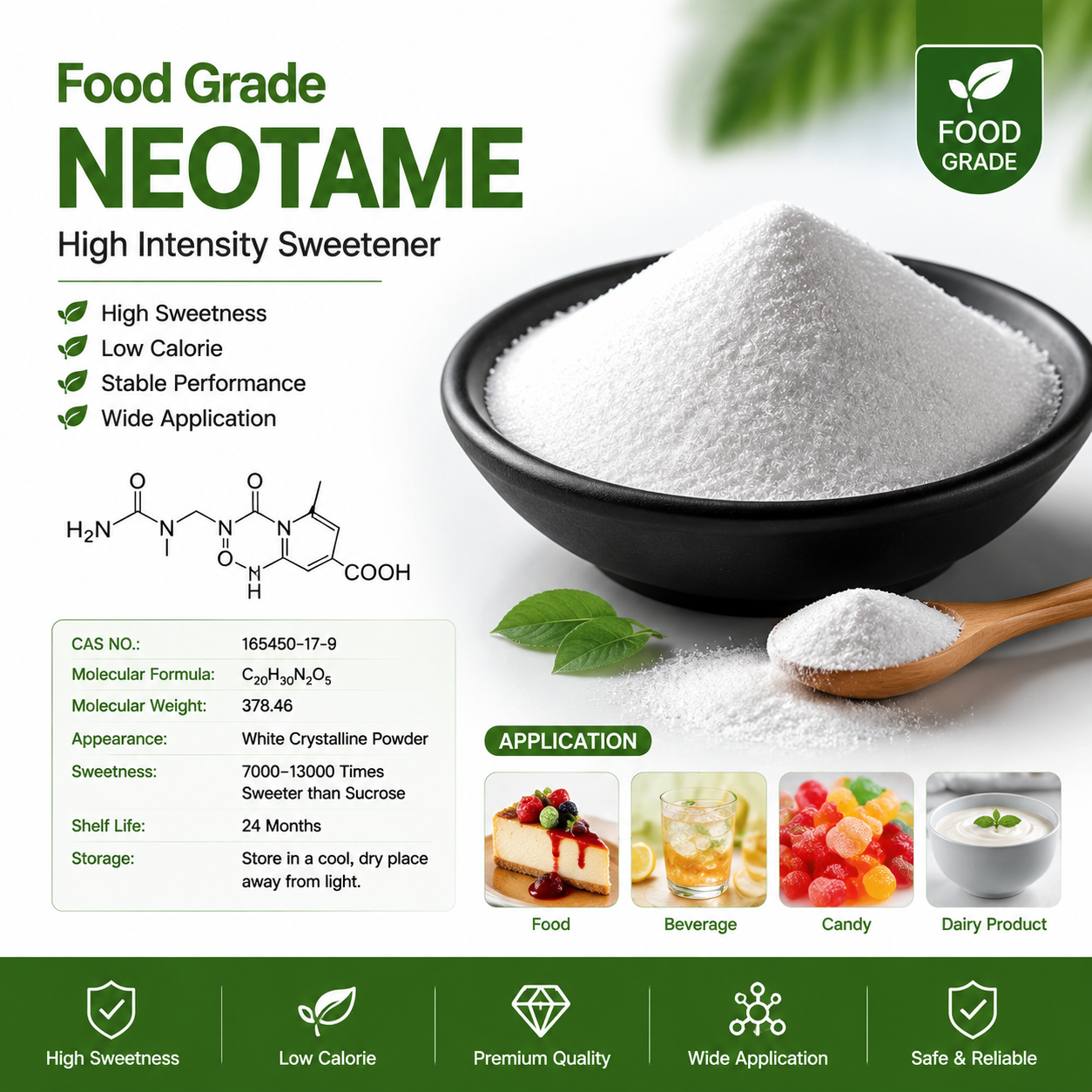 Food Grade Neotame Powder For E liquid