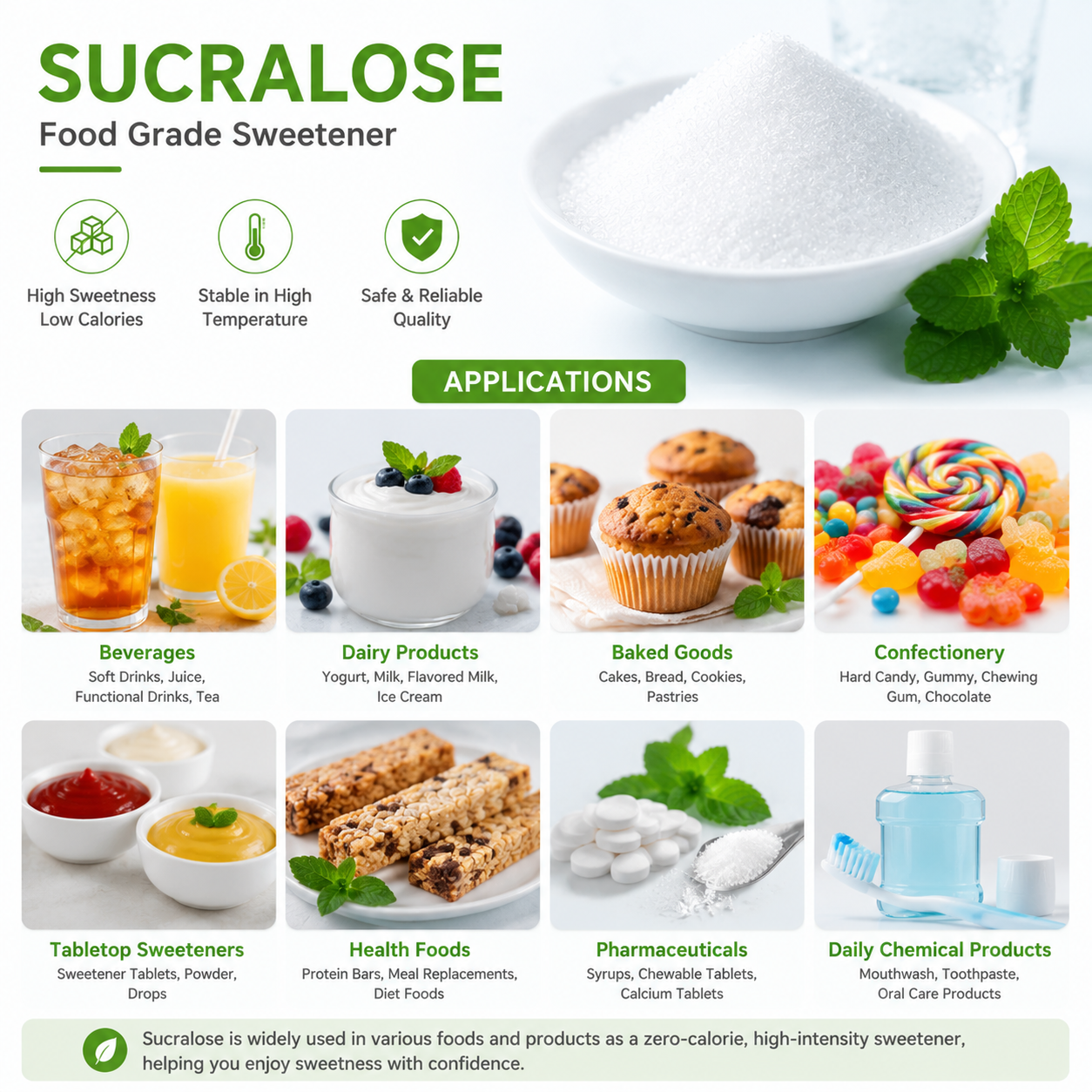 Taima Food Grade Sucralose Powder For E liquid