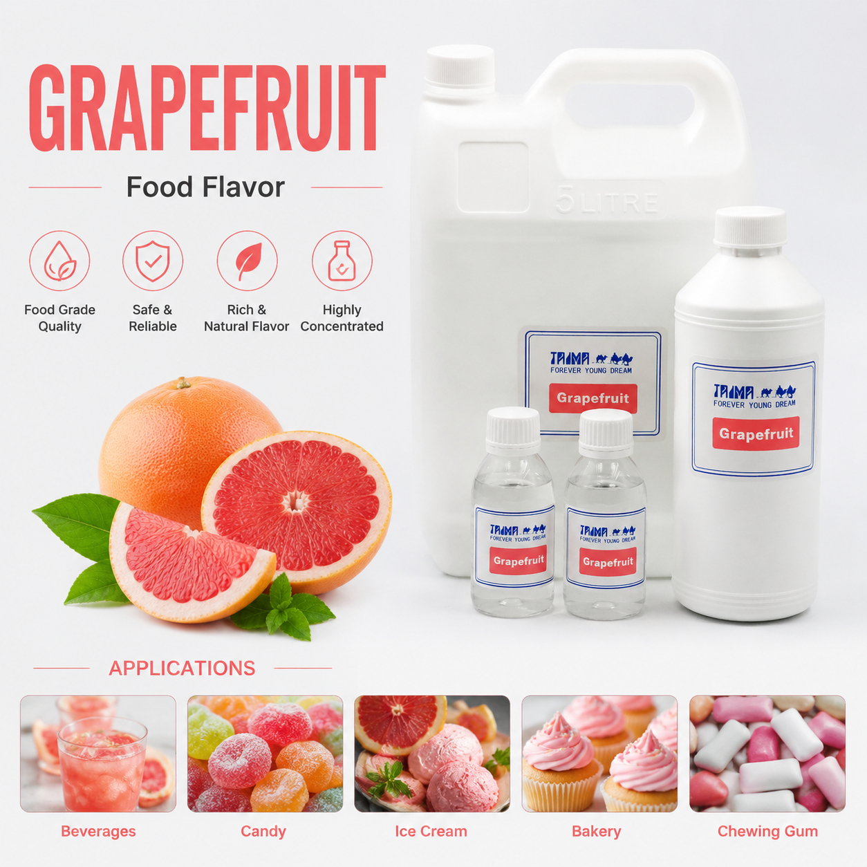 Food Grade High Concentrate Grapefruit flavor For E liquid